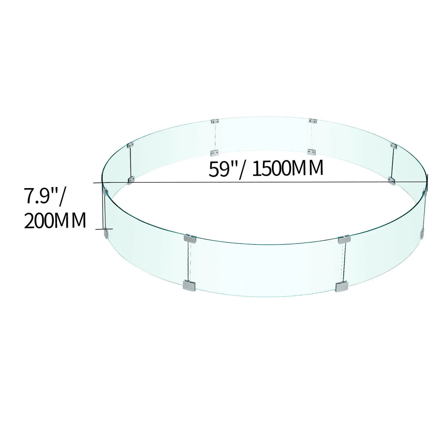 Tempered Glass Wind Guard Flame Shield