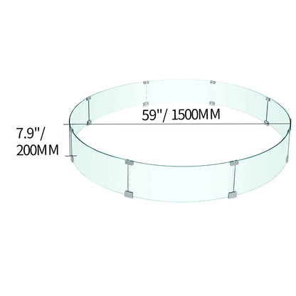 Tempered Glass Wind Guard Flame Shield