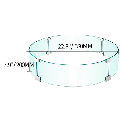 Tempered Glass Wind Guard Flame Shield