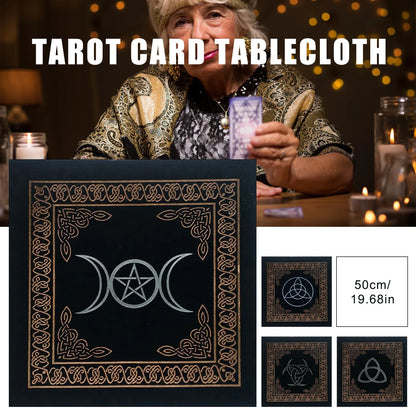 50X50cm Constellations Tarot Card Tablecloth Velvet Divination Altar Cloth Board Games Oracle Card Pad Runes Witchcraft Supplies