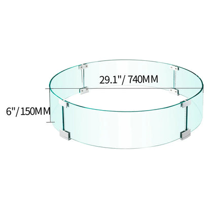 Tempered Glass Wind Guard Flame Shield