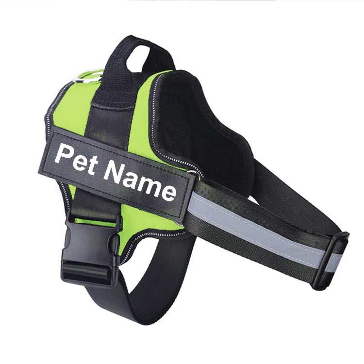 Dog Harness NO PULL Reflective Breathable Adjustable Pet Harness Vest with ID Custom Patch