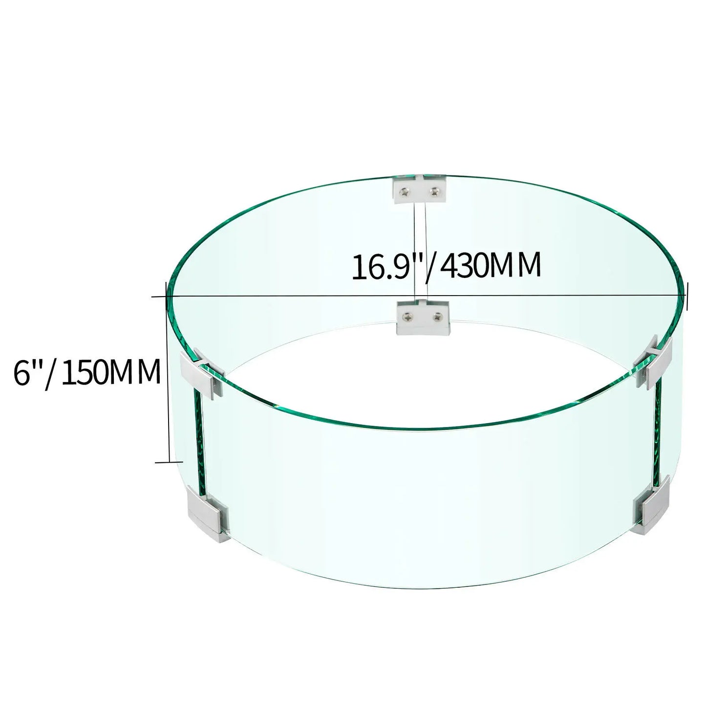 Tempered Glass Wind Guard Flame Shield