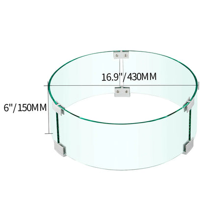 Tempered Glass Wind Guard Flame Shield