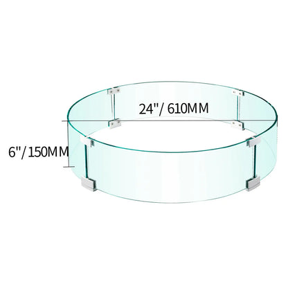 Tempered Glass Wind Guard Flame Shield