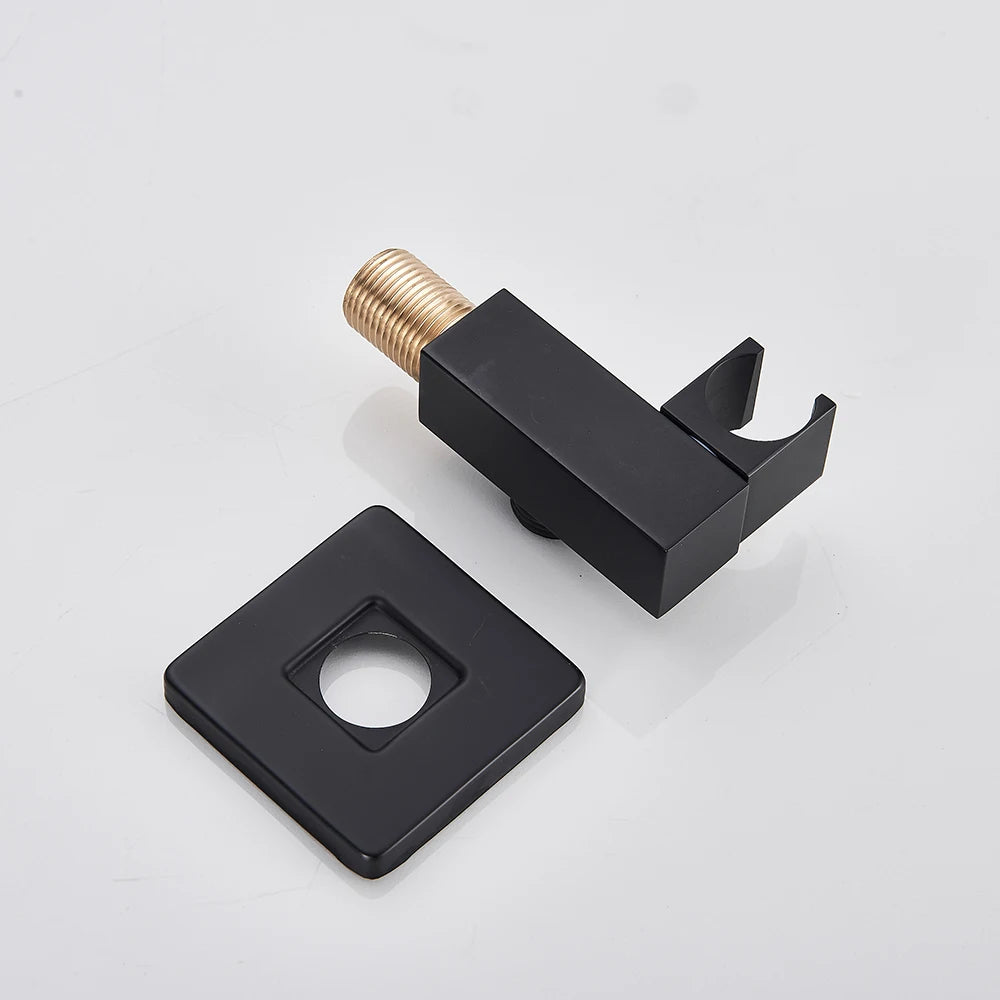 Black Shower Faucets System Bathroom Wall Mounted Rainfall Shower Kit Concealed Embedded Box Hot Cold Water Mixer Tap SUS304