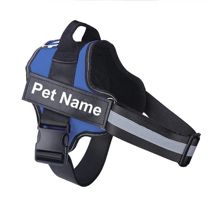Dog Harness NO PULL Reflective Breathable Adjustable Pet Harness Vest with ID Custom Patch