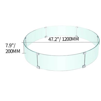 Tempered Glass Wind Guard Flame Shield