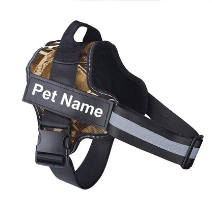 Dog Harness NO PULL Reflective Breathable Adjustable Pet Harness Vest with ID Custom Patch