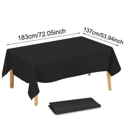 1/5 Pcs Multi Solid Color Disposable Plastic Tablecloth 137×183cm