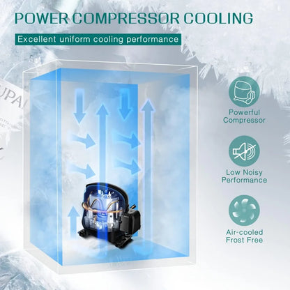 Refrigerator, 24 inch Under Counter Beverage Cooler for 154 Cans w/ 32-41℉ Temperature Range