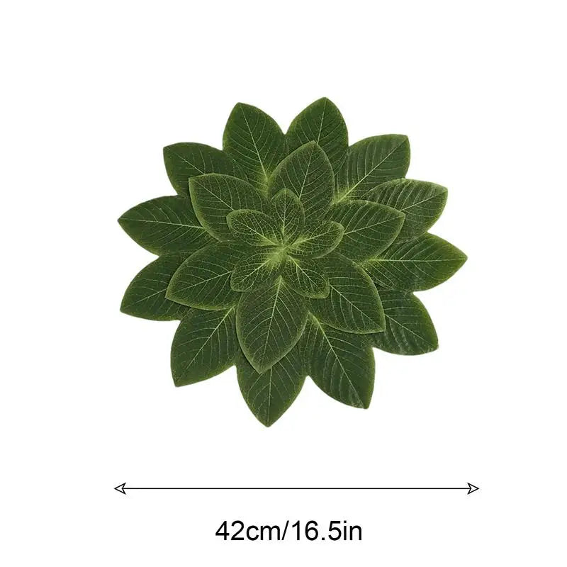 Table Decor Green Leaves Shape Heat Proof Table Mat Washable Dining Table Mats Heat Insulation Table Place Mat For Dining Room