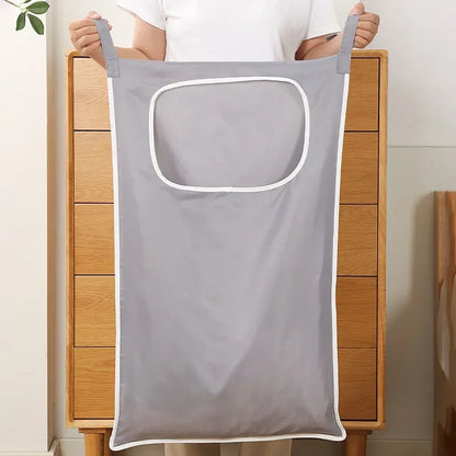 Over-the-Door Hanging Laundry Basket Wall-mounted Dirty Clothes Storage Organizer for Bathroom