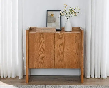 Mid Century Modern Sideboard Buffet Cabinet ,Small Storage Cabinet with 2 Outlet Holes for Living Room, Kitchen, Entryway