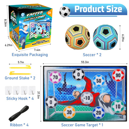 Football Ball Game Set for Kids Indoor Outdoor Soccer Train Sport Game Foldable Toys for 3 4 5 6 7 8 Years Old Boys Girls