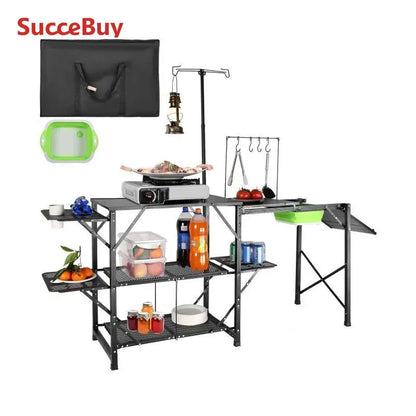 Camping Kitchen Table with Sink