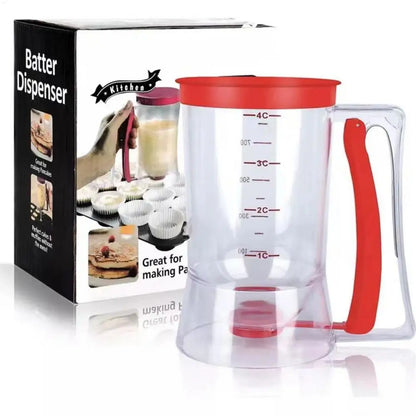 Pancake Mix Dispenser Handheld Cupcakes Batter Cup 900ml Batter Pourer Dispenser Leak-Proof Pancake Maker