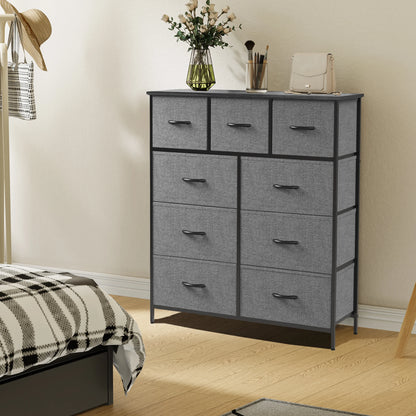 Dresser For Bedroom With 9 Fabric Storage Drawer Wardrobe
