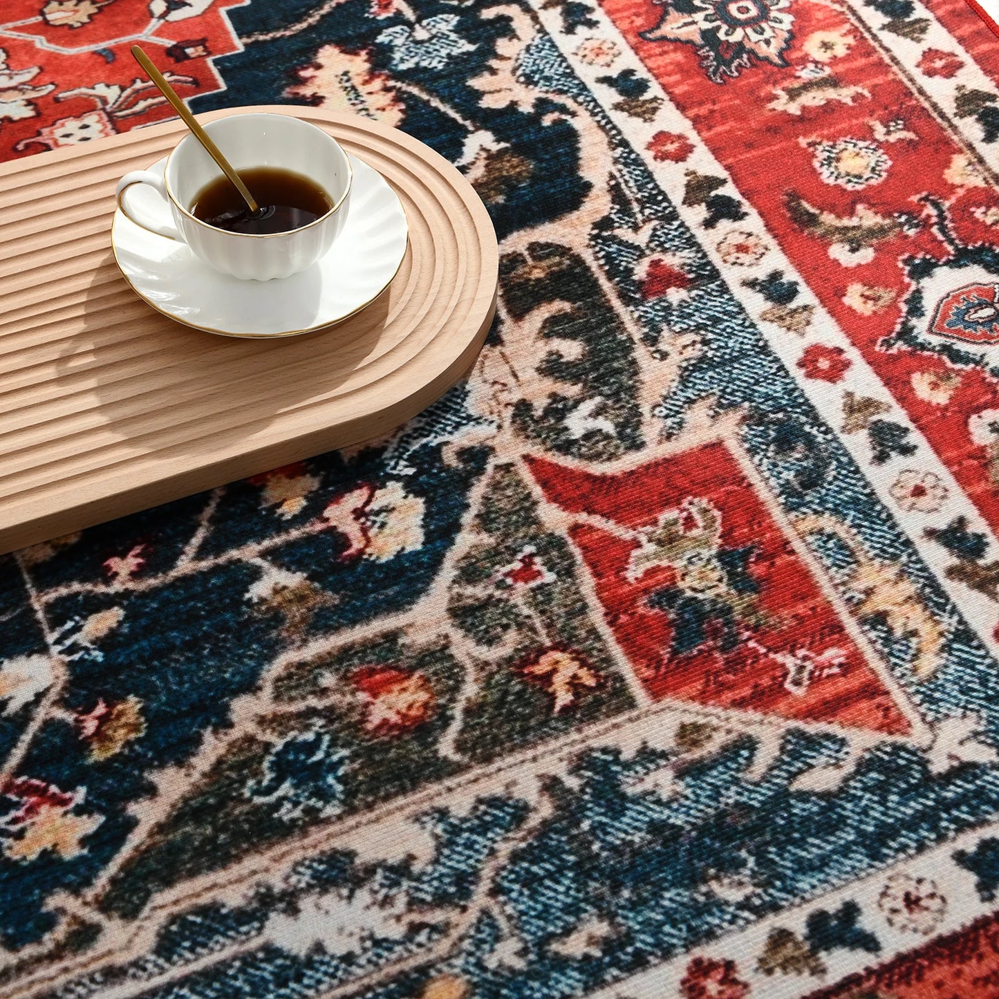 Vintage Bohemian Area Rug for Living Room, Bedroom