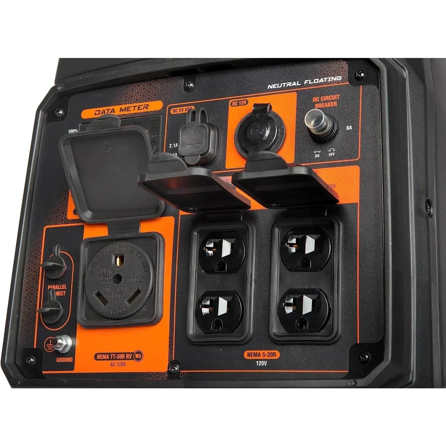 4800-Watt Portable Inverter Generator, RV-Ready, Quiet and Lightweight with Fuel Shut Off