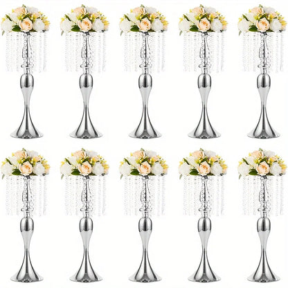 Tall Crystal Flower Stand