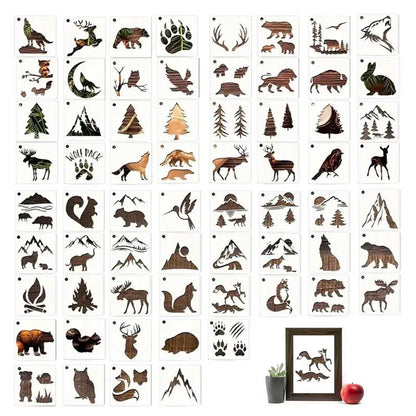 New Creative Animal Stencils For Crafts Reusable Painting Template Jungle Animal Template Easy To Use Painting Supplies Gifts