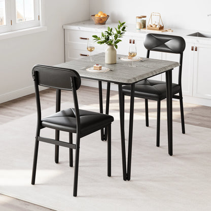 Small Dining Table Sets for 2 with Upholstered Chairs