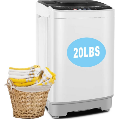 20Lbs Portable Washing Machine Portable Washer, 2.8 Cu. ft. Washer and Dryer Combo with Drain Pump, 10 Programs 8 Water