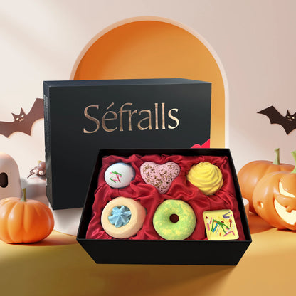 Halloween gifts  Bath Bombs Gift Set Natural Organic Bubble Bath Salt Ball Skin Care Moisturizing Exfoliating  Fragrances