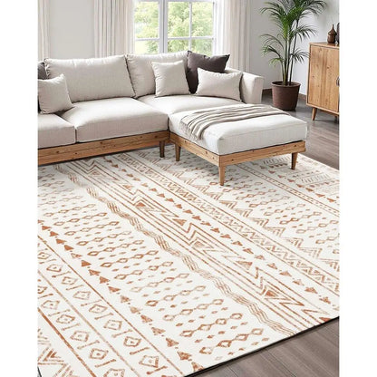 Modern Beige Large Area Rug 6x9ft