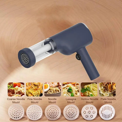 Electric Pasta Maker Machine Rechargeable Noodle Maker Cutter Automatic Electric Noodle Press Noodle Cutter With 6 Different