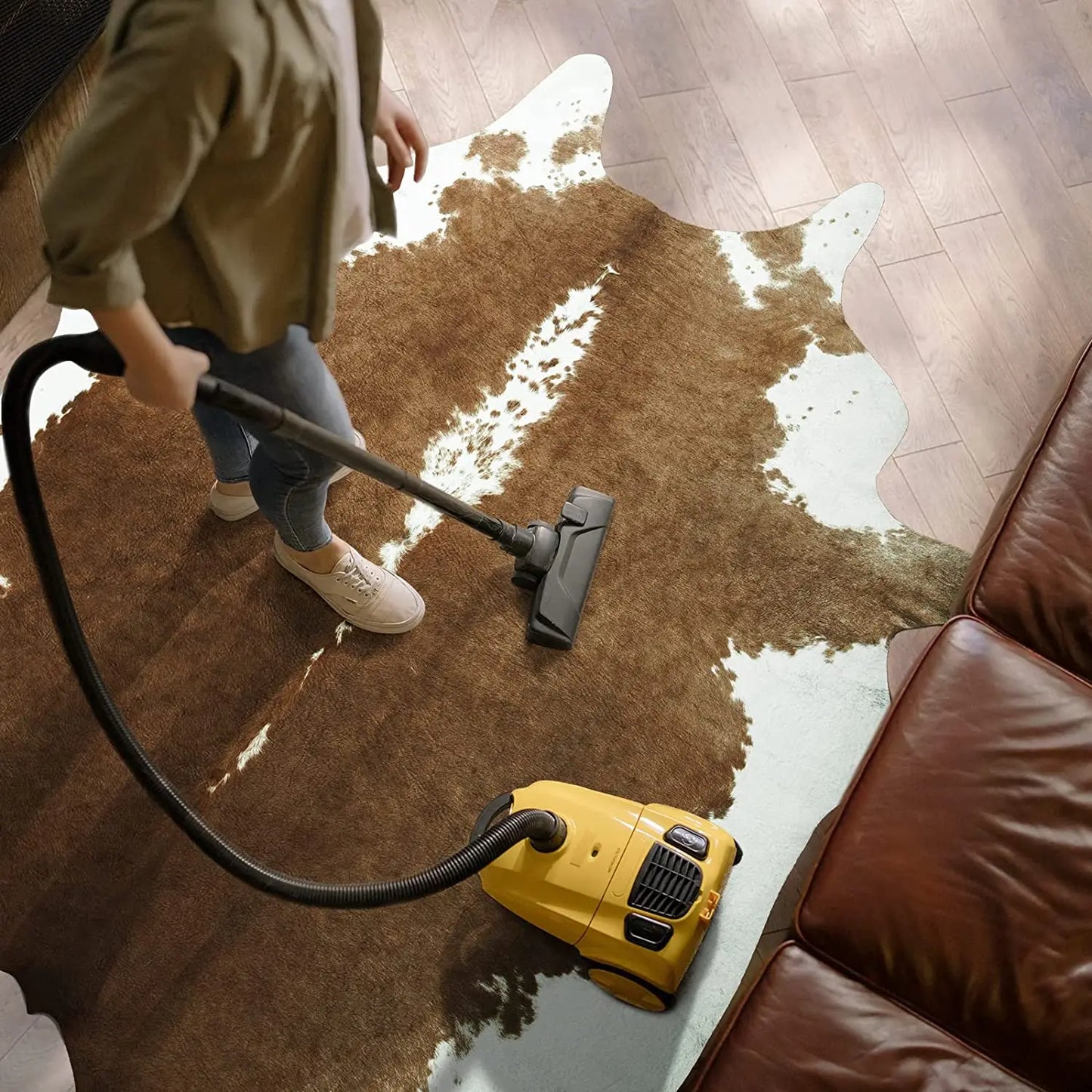 Animal Print Rug faux fur cowhide