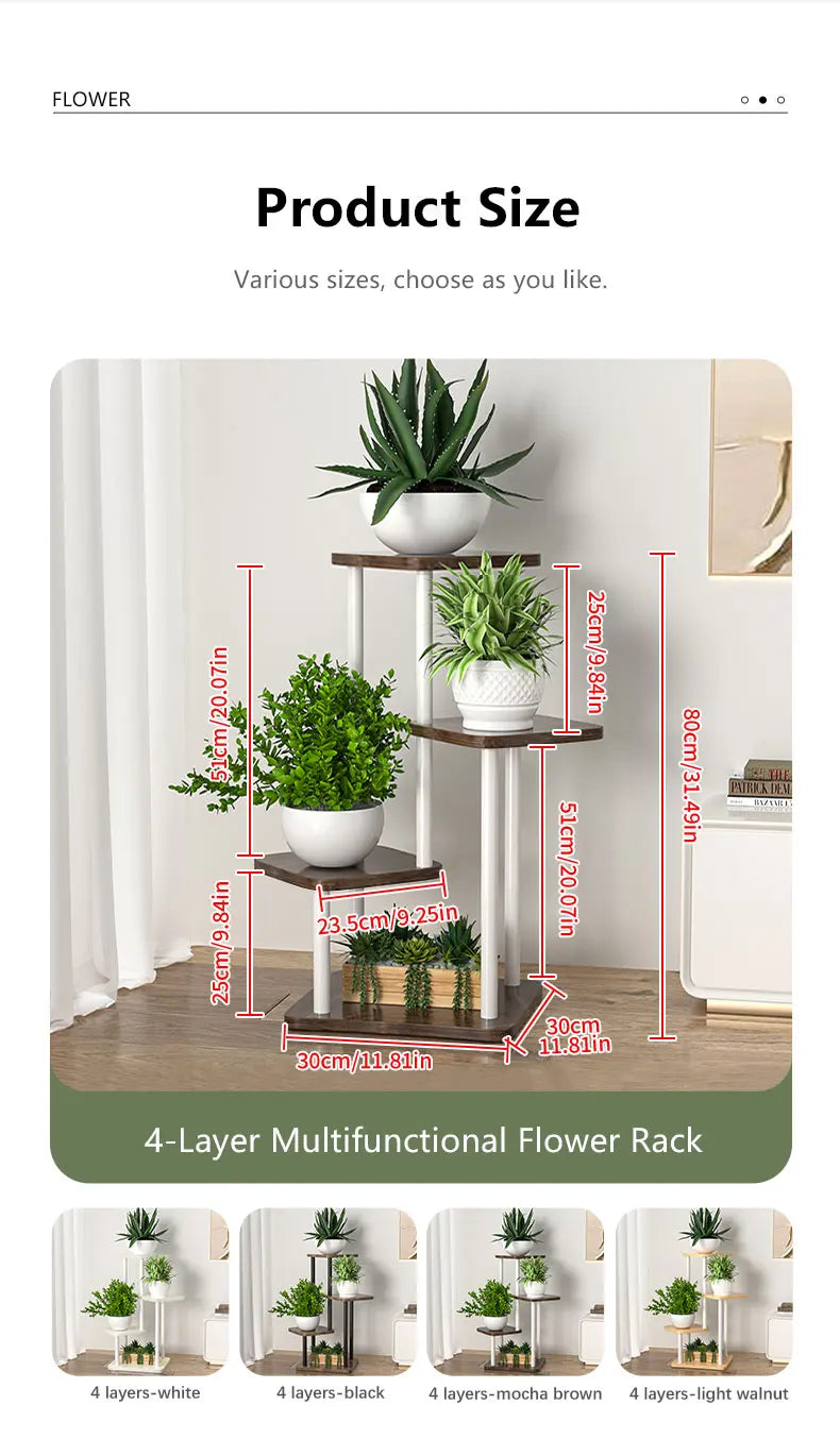 Plant Stand and Flower Stand Storage Shelf 4/5/6 Tier Flower Shelf Planter Rack