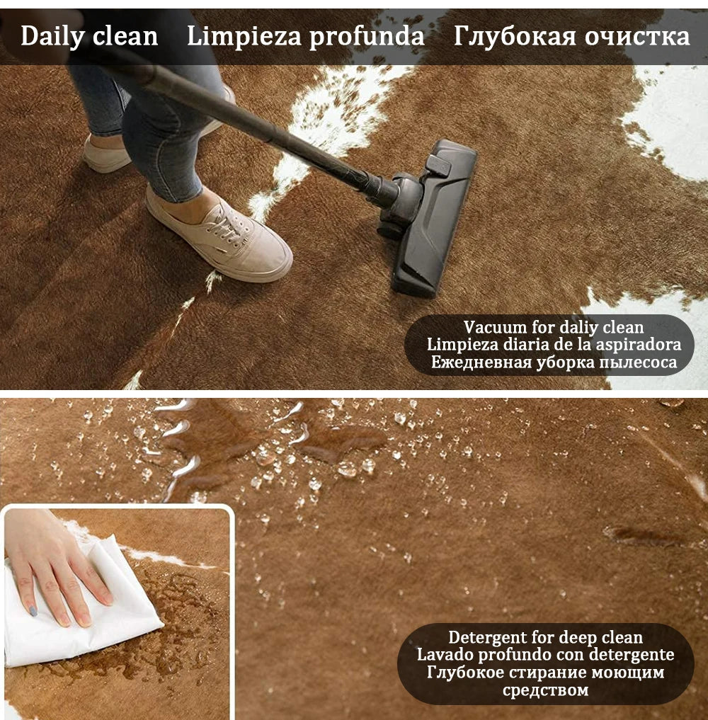 Animal Print Rug faux fur cowhide