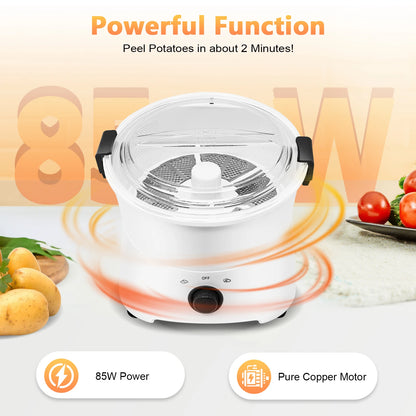 Electric Potato Peeler: High-Quality, Powerful Motor, Fast and Safe Operation for Effortless Peeling and Vegetable Preparation