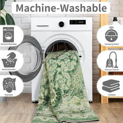 Non-Slip Low Pile Area Rugs ,Machine Washable