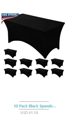 Reusable Tablecloths 6 Pack Stain Resistant Polyester Fabric Rectangular Tables Suitable Parties Events Family Gatherings