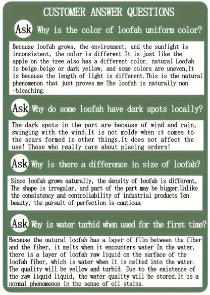 10pcs Loofah Sponges - Natural Exfoliating Body Scrubber | Bamboo Fiber Shower Pads for Gentle Cleansing | Bath & Skin Care Set