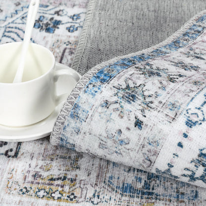 Large Area  Living Room Rug 10x13 Vintage Carpet Washable  Easy Cleaning Stain Resistant Indoor Carpet with Non-Slip