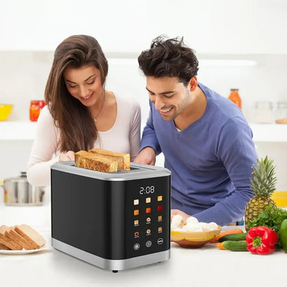 Smart Digital Bread Toaster with Touch Screen LCD Display  6 Bread Types  6 Shade Settings, 1.5" Wide Slot