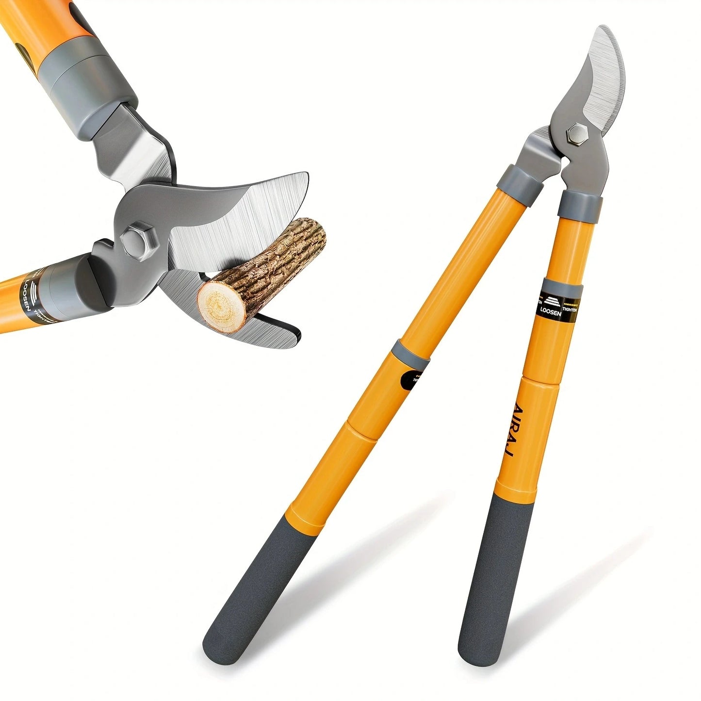 Hedge Shears, Pruning Shears with Telescopic Handles, Extendable Heavy-Duty Branch Cutters， Garden Clippers