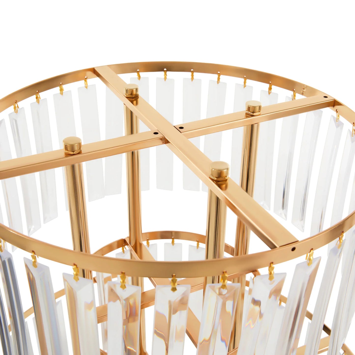 5 Tiers Gold Wedding Centerpieces Flower Stand Vase Centerpiece Acrylic Flower Stand with Hanging Acrylic