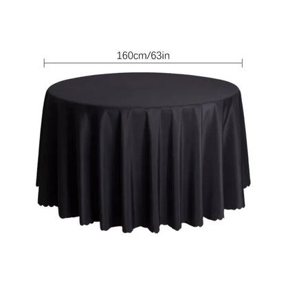 Cloth Tablecloths Round 63-Inch Polyester Table Linens Stain Resistant