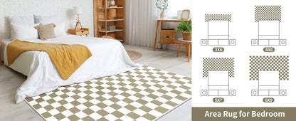 Black and White Checkered Rug