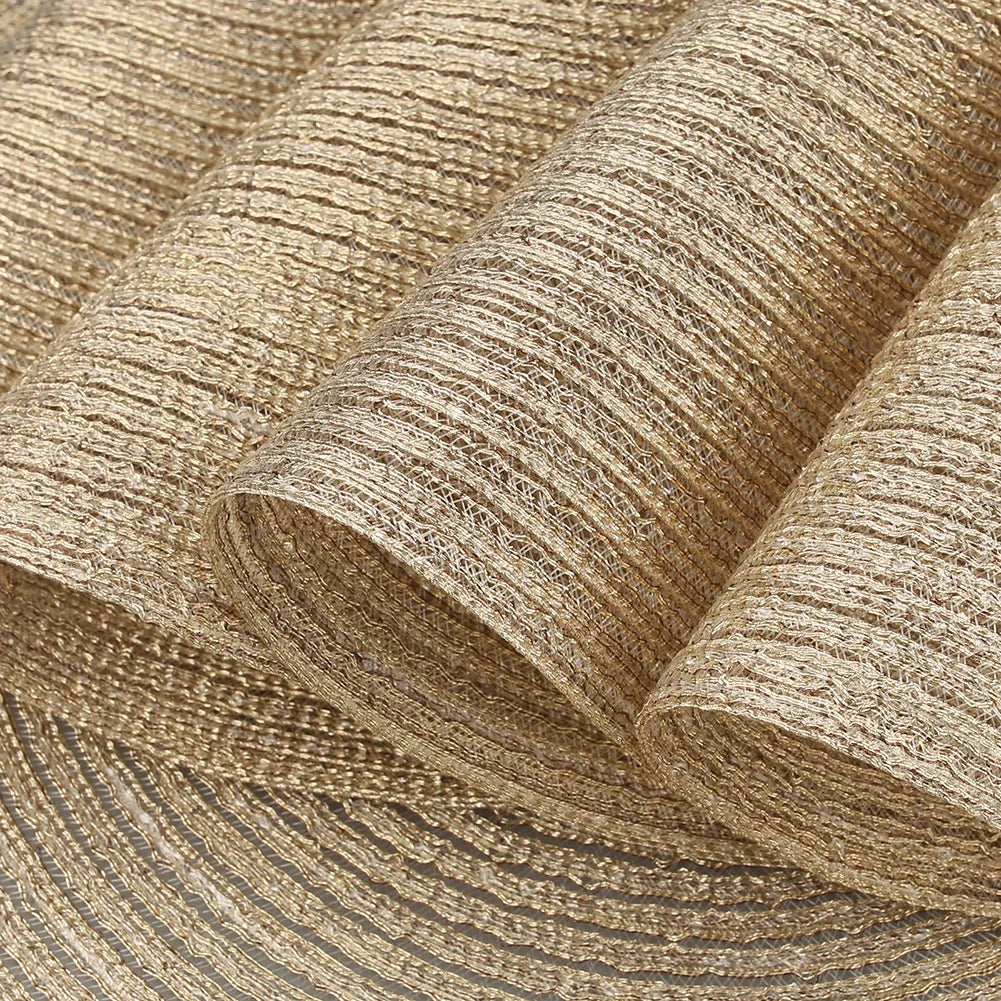 Round Braided Set of 6 Washable Round Placemats for Christmas Kitchen Wedding Dining Table 34cm Woven Heat Resistant Place Mats