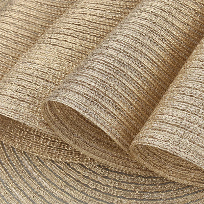 Round Braided Set of 6 Washable Round Placemats for Christmas Kitchen Wedding Dining Table 34cm Woven Heat Resistant Place Mats