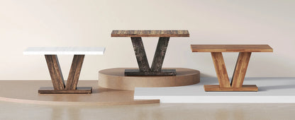 47 Inches Dining Table for 4, Modern Dining Room Tables, White Rectangle Table for Dining Room, Kitchen, Living Room