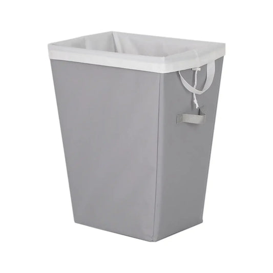 Rectangular Polyester Laundry Basket Hamper Sortor with Removable Liner for Adult, Gray