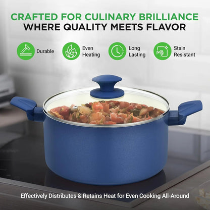 54 Piece Professional Grade Complete Home Kitchen Cookware Set, Ceramic Non-Stick Bakeware, Pots and Pans Kit,