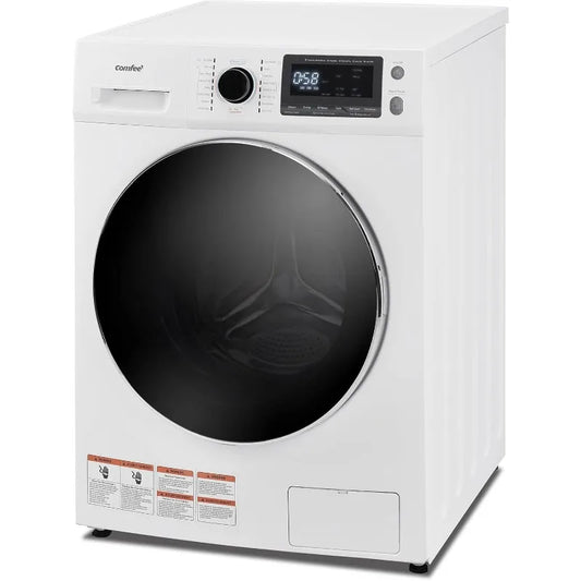24"Washer and Dryer Combo 2.7cu.ft 26lbs Washing Machine Steam Care, Overnight Dry, No Shaking Front Load Full-Automatic